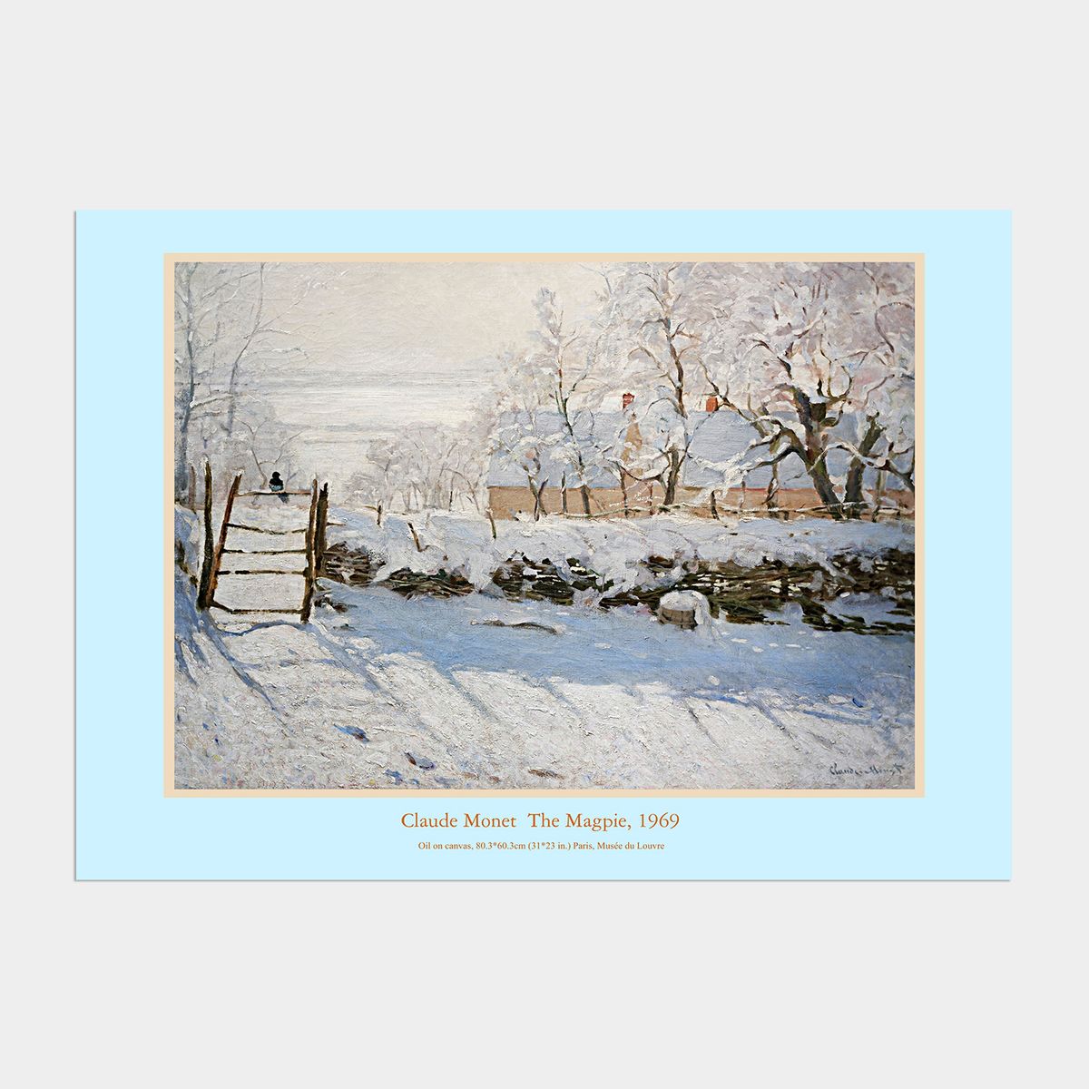멜팅스튜디오(MELTING STUDIO) 조이 윈터 크리스마스 인테리어 포스터 / 11 Claude Monet The Magpie