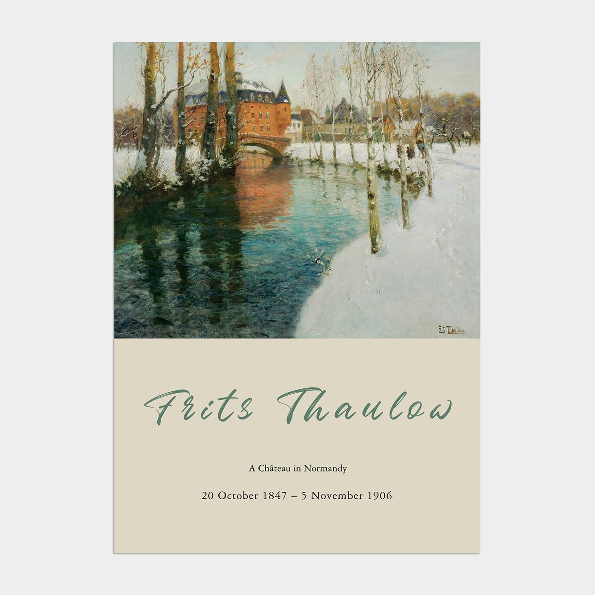 멜팅스튜디오(MELTING STUDIO) 조이 윈터 크리스마스 인테리어 포스터 / 13 Frits Thaulow A Château in Normandy