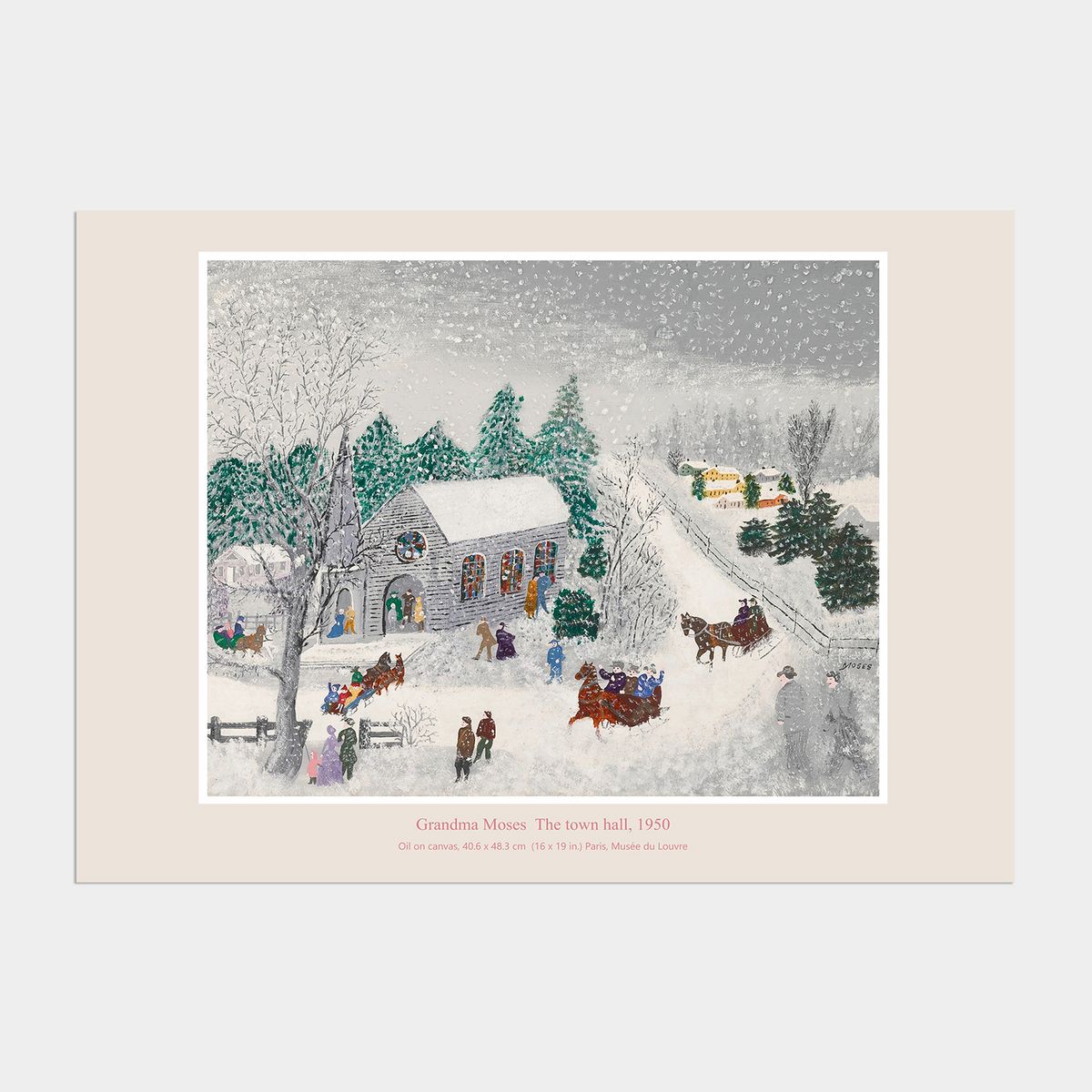 멜팅스튜디오(MELTING STUDIO) 조이 윈터 크리스마스 인테리어 포스터 / 22 Grandma Moses The town hall