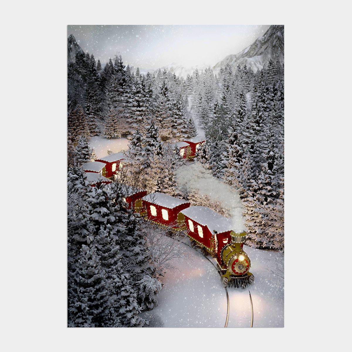 멜팅스튜디오(MELTING STUDIO) 조이 윈터 크리스마스 인테리어 포스터 / 25 Winter Christmas Train