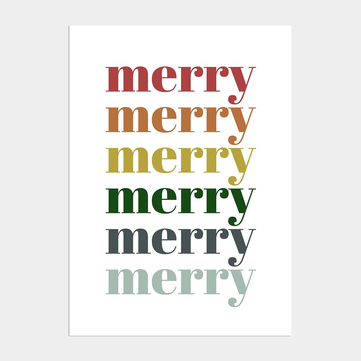 멜팅스튜디오(MELTING STUDIO) 조이 윈터 크리스마스 인테리어 포스터 / 47 Merry Merry Merry 01