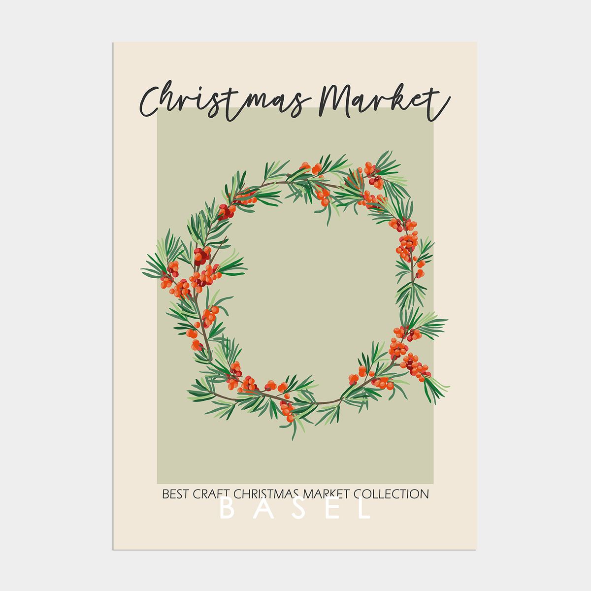 멜팅스튜디오(MELTING STUDIO) 조이 윈터 크리스마스 인테리어 포스터 / 49 Christmas Market BASEL