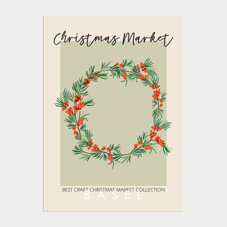조이 윈터 크리스마스 인테리어 포스터 / 49 Christmas Market BASEL