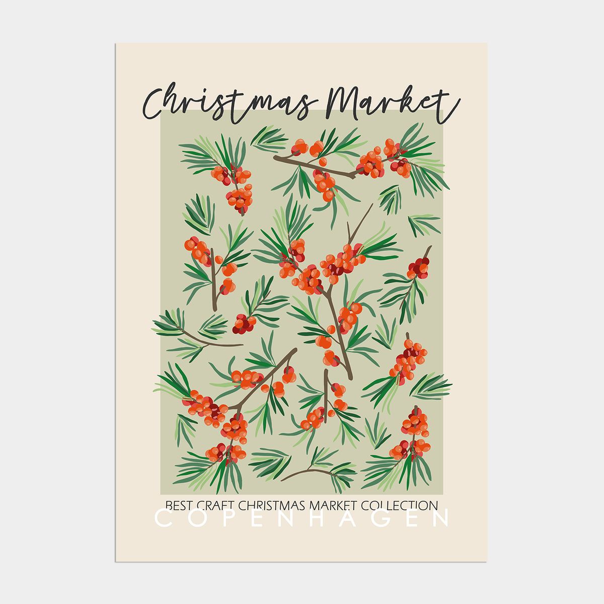 멜팅스튜디오(MELTING STUDIO) 조이 윈터 크리스마스 인테리어 포스터 / 50 Christmas Market COPENHAGEN
