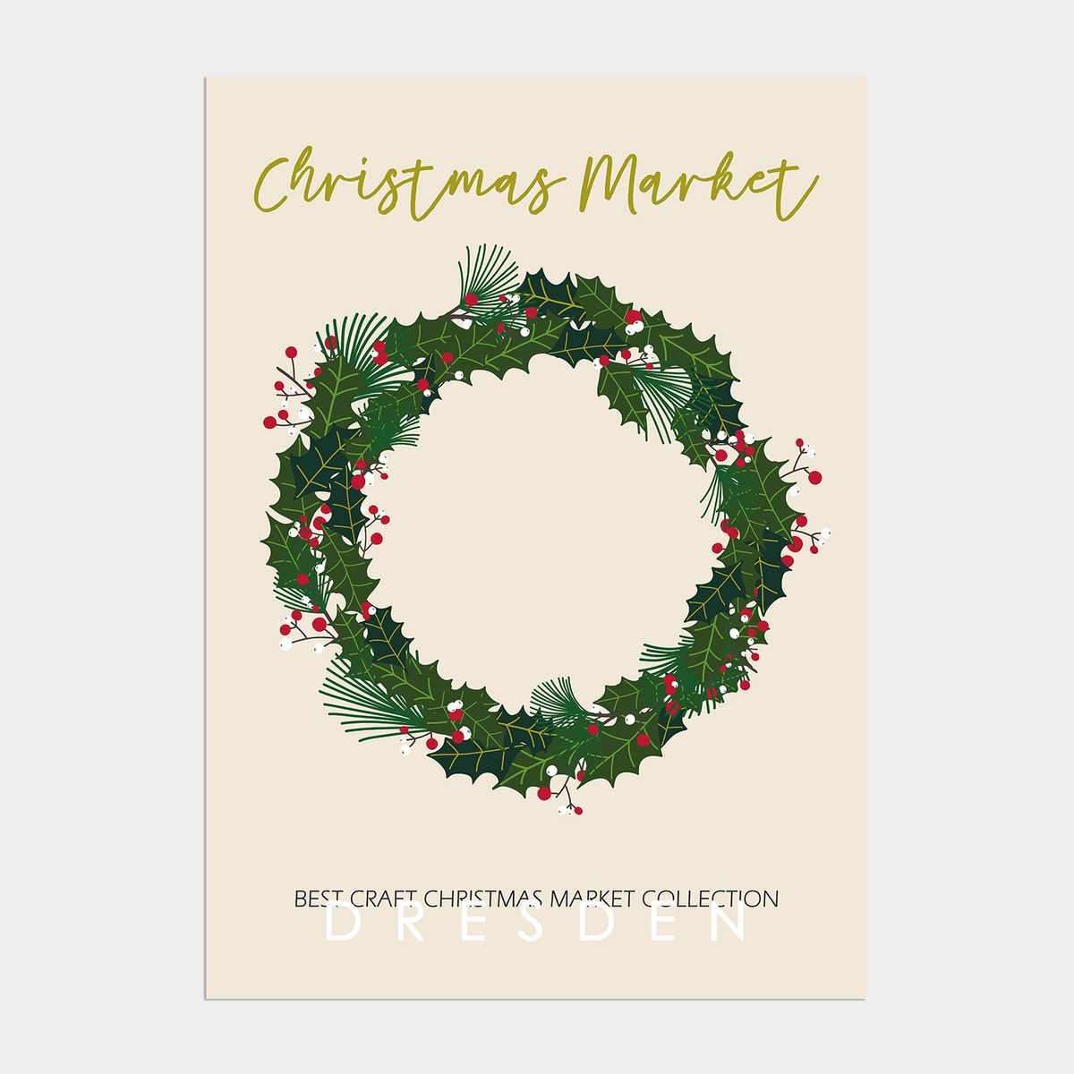 멜팅스튜디오(MELTING STUDIO) 조이 윈터 크리스마스 인테리어 포스터 / 51 Christmas Market DRESDEN