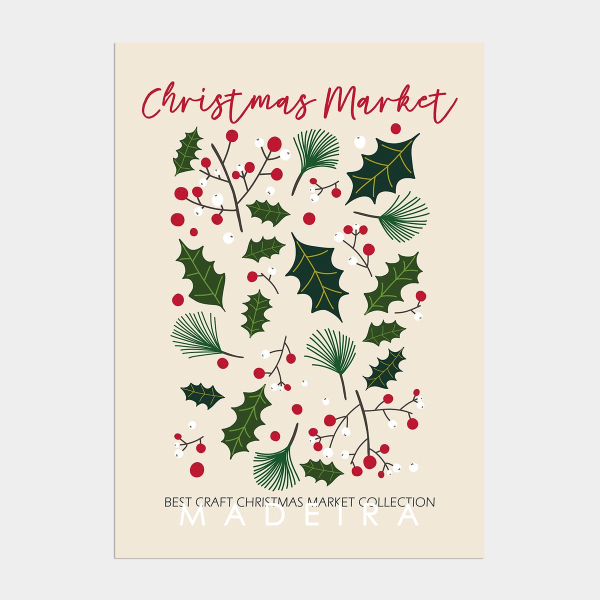 멜팅스튜디오(MELTING STUDIO) 조이 윈터 크리스마스 인테리어 포스터 / 52 Christmas Market MADEIRA