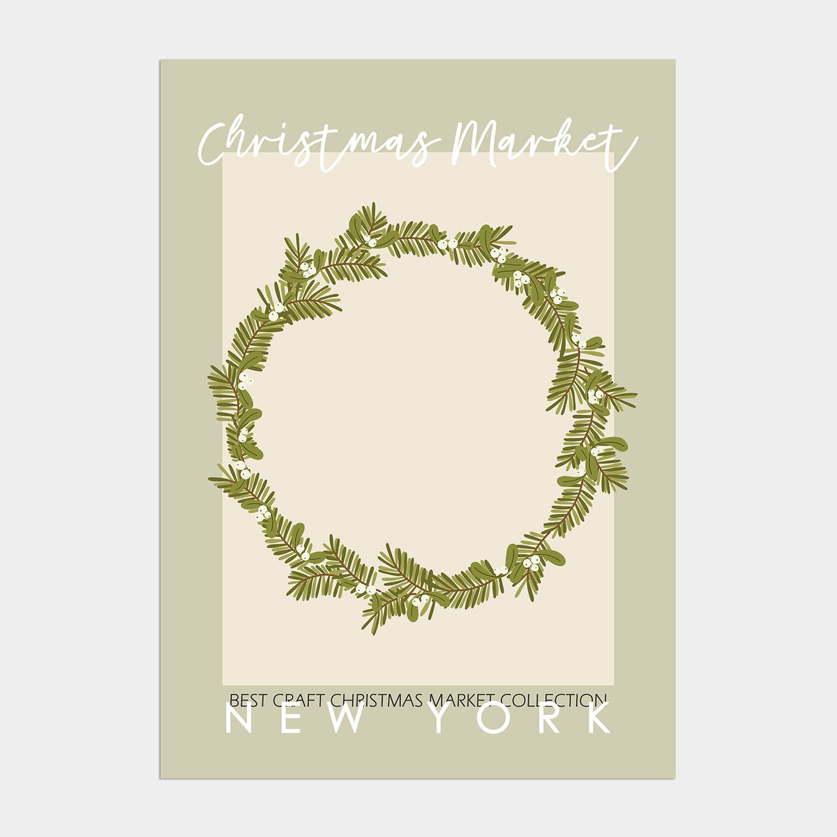 멜팅스튜디오(MELTING STUDIO) 조이 윈터 크리스마스 인테리어 포스터 / 53 Christmas Market NEW YORK