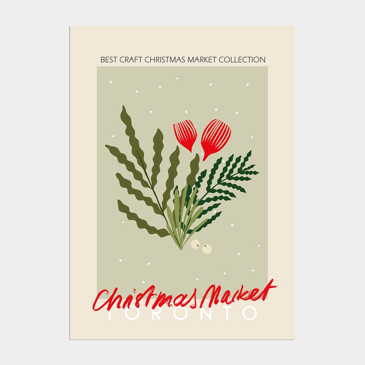 멜팅스튜디오(MELTING STUDIO) 조이 윈터 크리스마스 인테리어 포스터 / 60 Christmas Market TORONTO