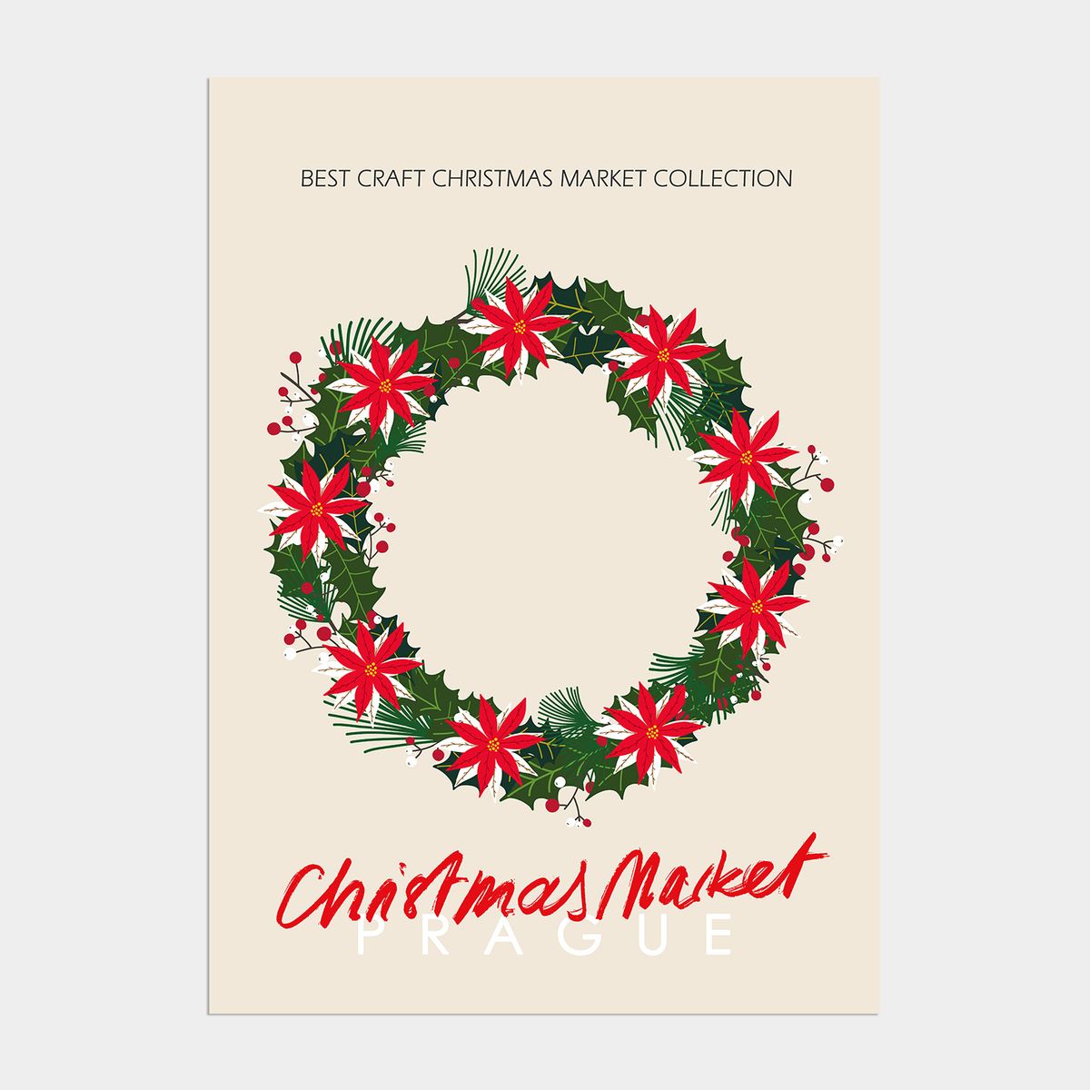 멜팅스튜디오(MELTING STUDIO) 조이 윈터 크리스마스 인테리어 포스터 / 61 Christmas Market PRAGUE