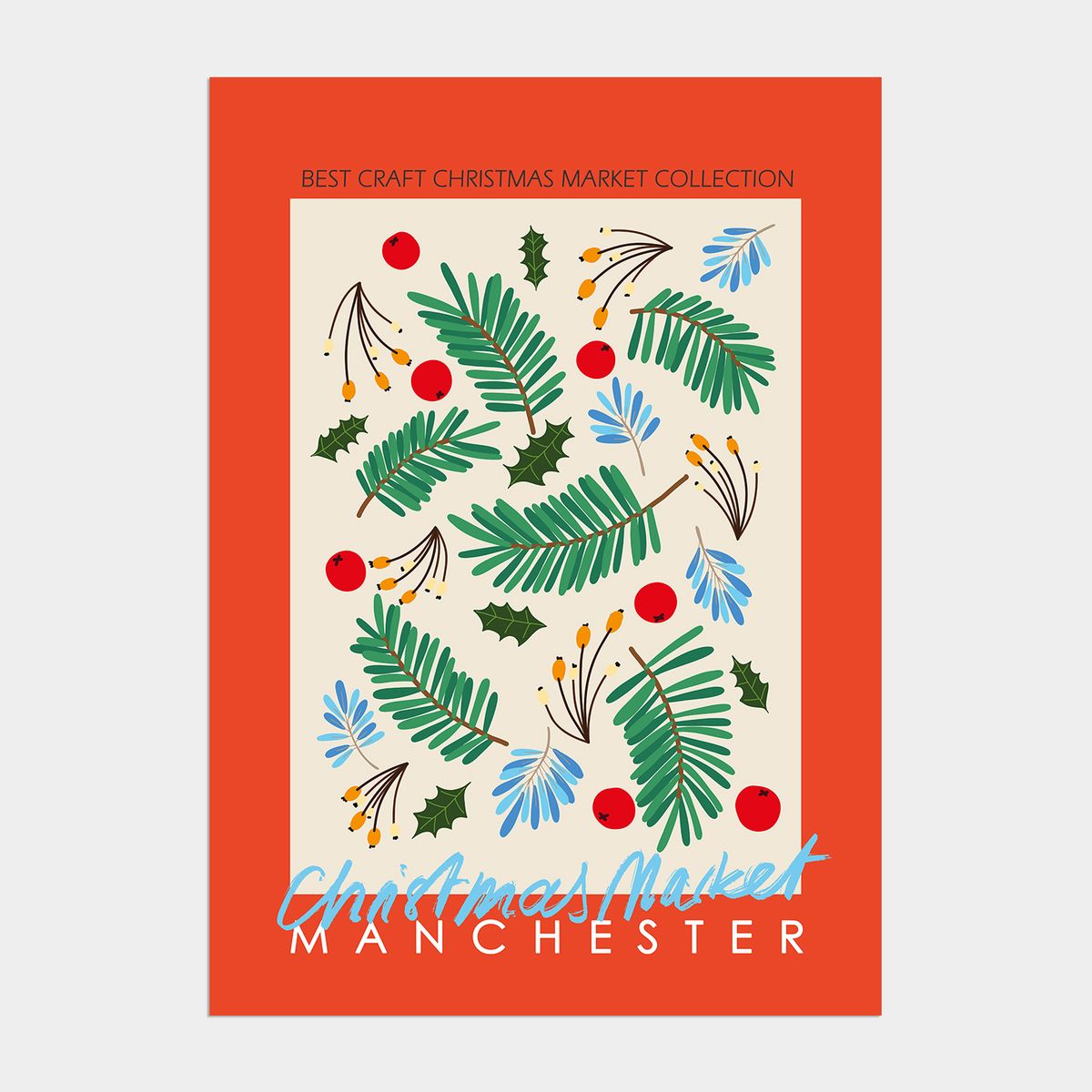 멜팅스튜디오(MELTING STUDIO) 조이 윈터 크리스마스 인테리어 포스터 / 63 Christmas Market MANCHESTER