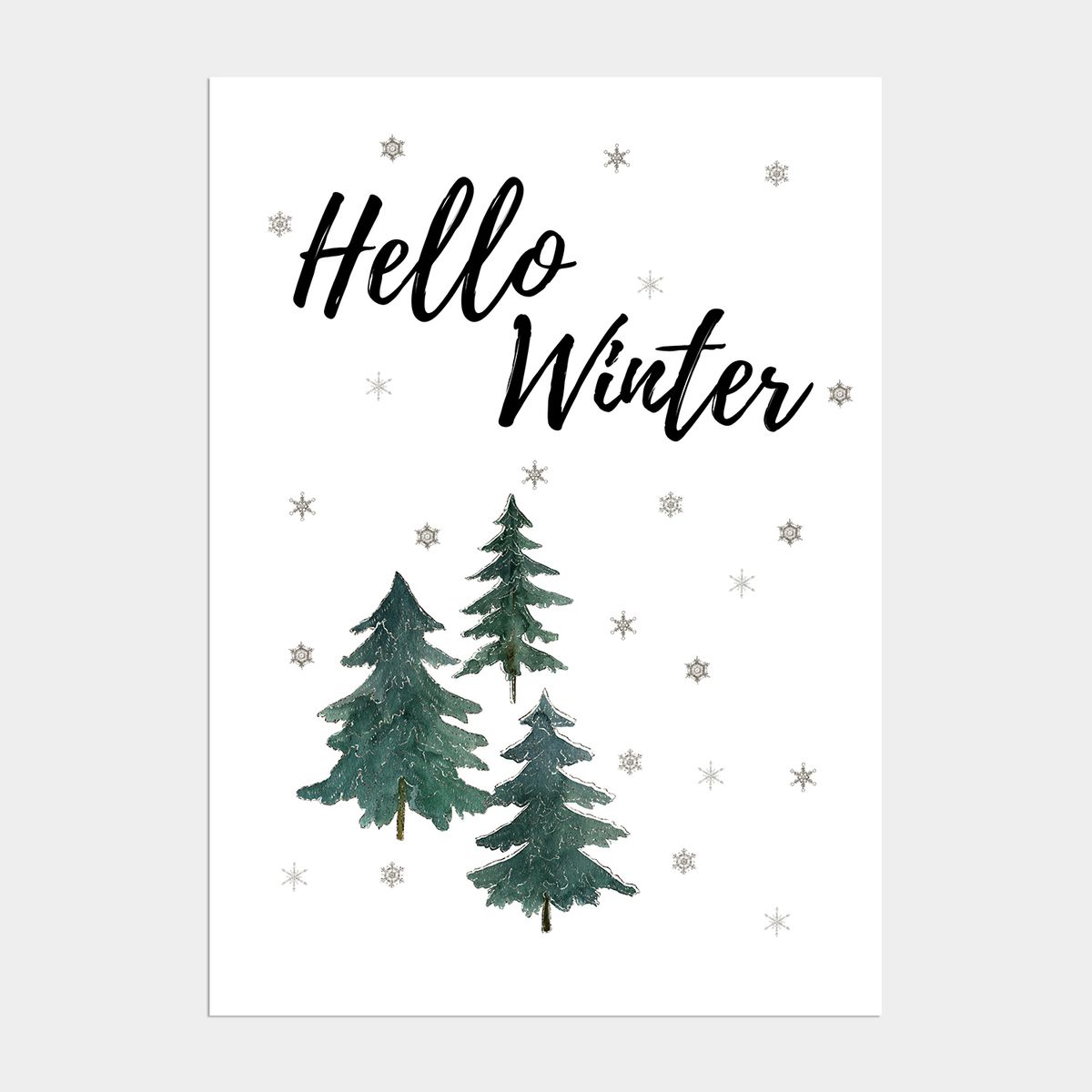 멜팅스튜디오(MELTING STUDIO) 조이 윈터 크리스마스 인테리어 포스터 / 67 Hello Winter 01