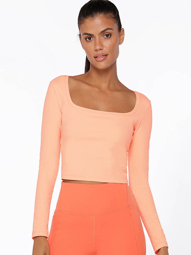 ALOE VERA CROPPED LONG SLEEVE TOP[082205]