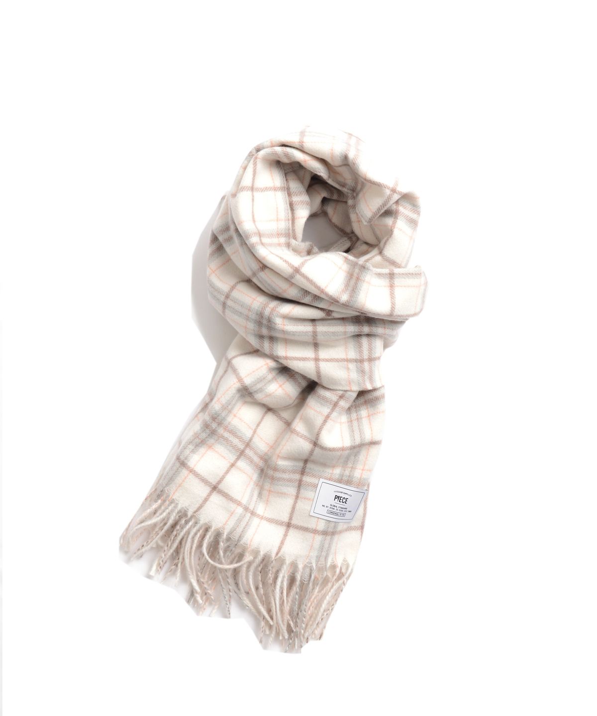 피스메이커(PIECE MAKER) CHECK BLEND MUFFLER (IVORY)