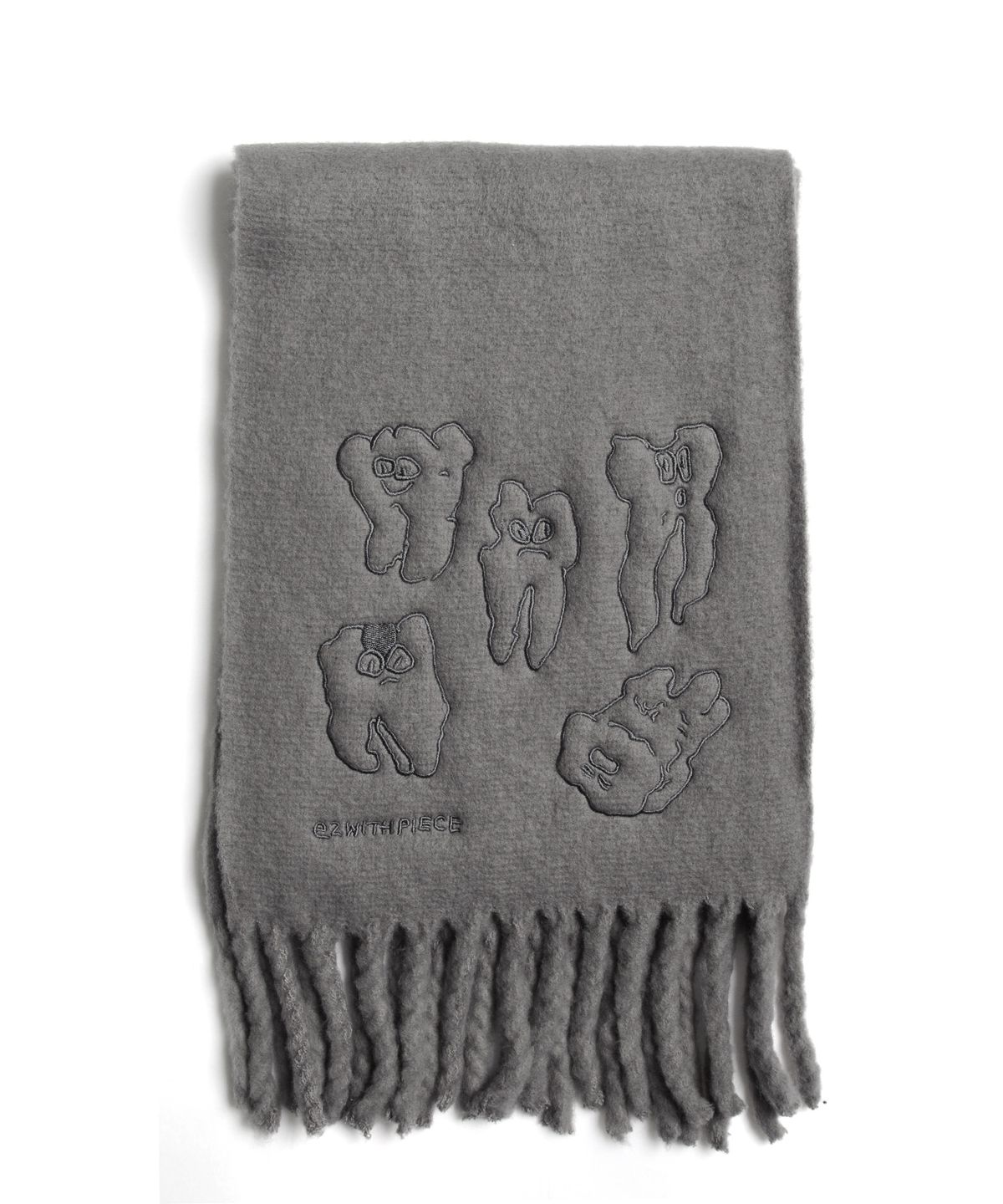 피스메이커(PIECE MAKER) TEETH HEAVY BLEND MUFFLER (CHARCOAL)
