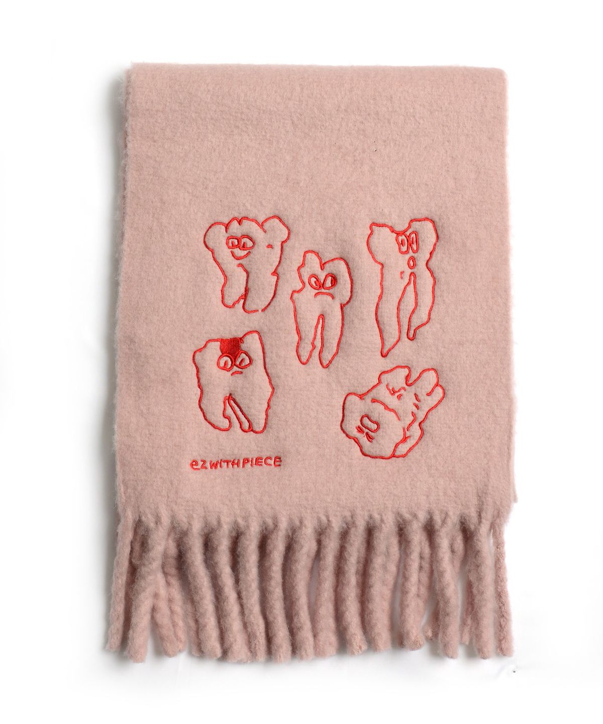 피스메이커(PIECE MAKER) TEETH HEAVY BLEND MUFFLER (PINK)