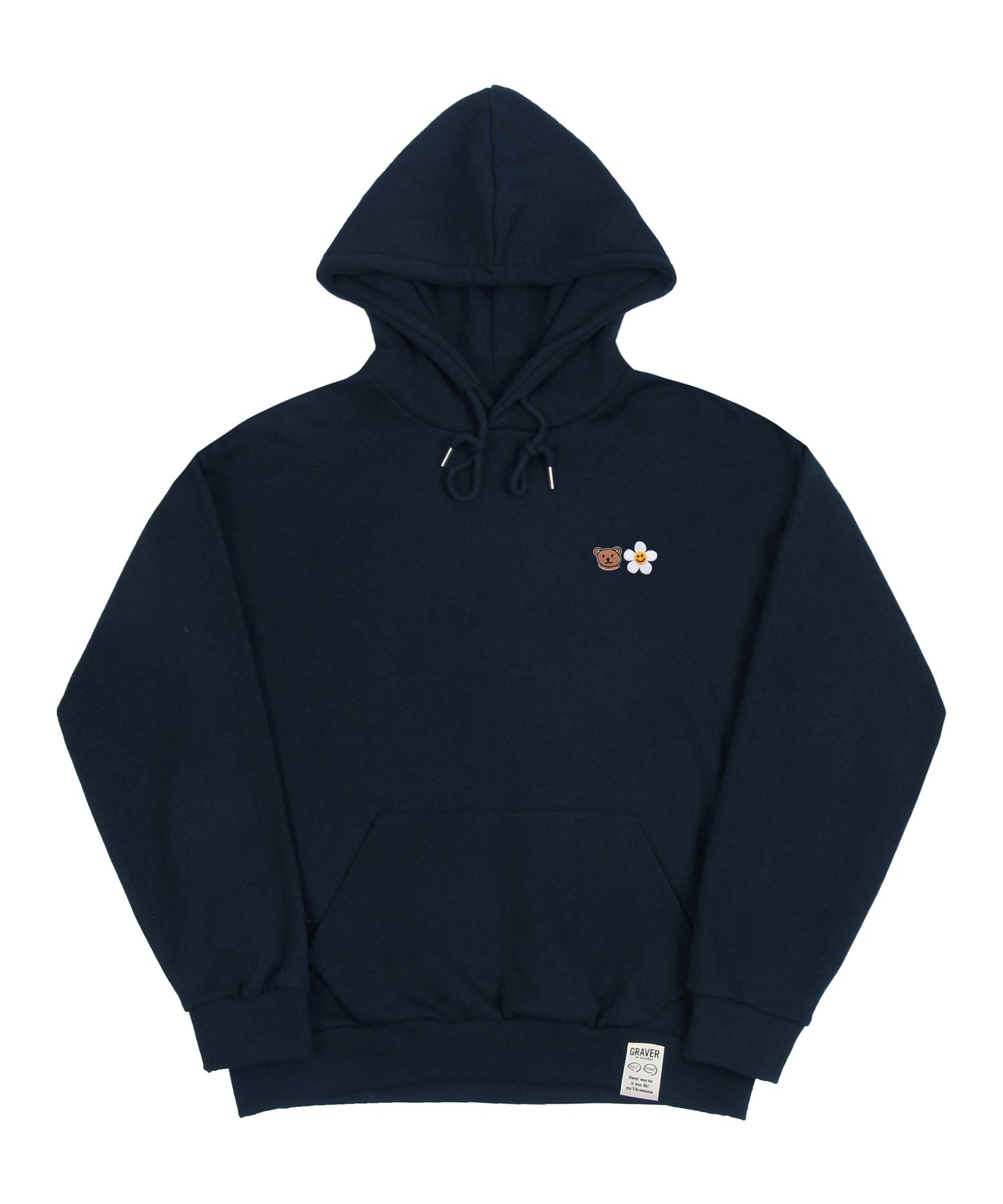 [GRAVER]★SMALL FLOWER BEAR FACE EMBROIDERY SMILE SWEATSHIRT Designer fashion, Seoul-fully created | W Concept