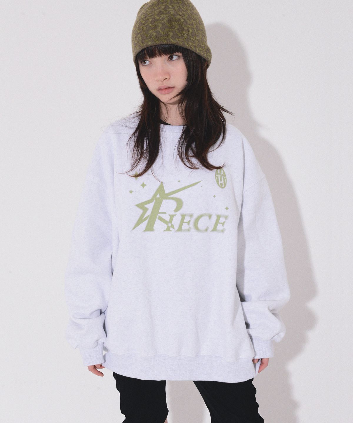피스메이커(PIECE MAKER) PIESTA OV SWEATSHIRTS (WHITE MELANGE)