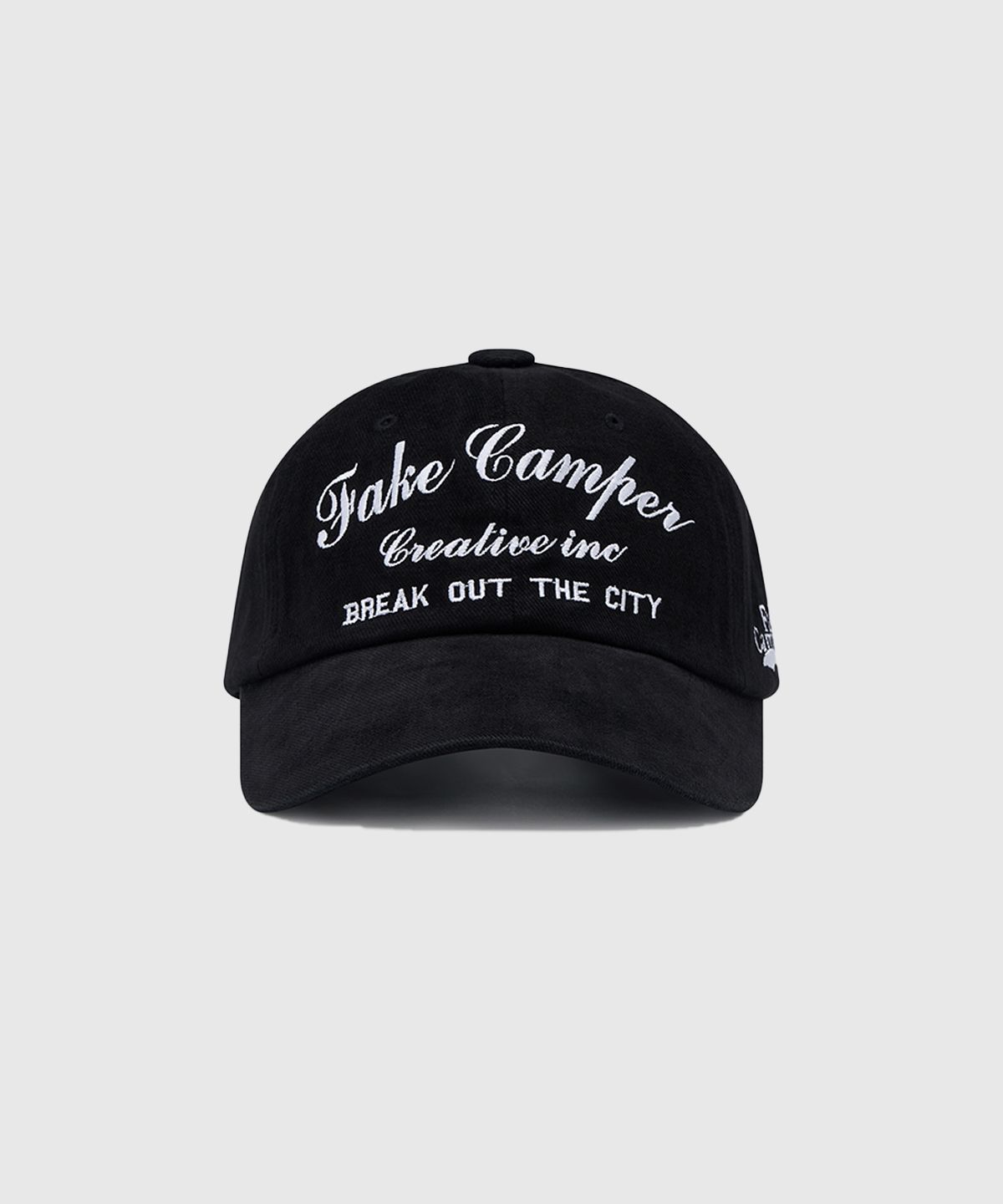 페이크캠퍼(FAKE CAMPER) SCRIPT 캠퍼 스크립트 빈티지 볼캡 [BLACK]
