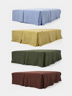 먼지없는 고밀도 순면 워싱 맞주름 베드스커트