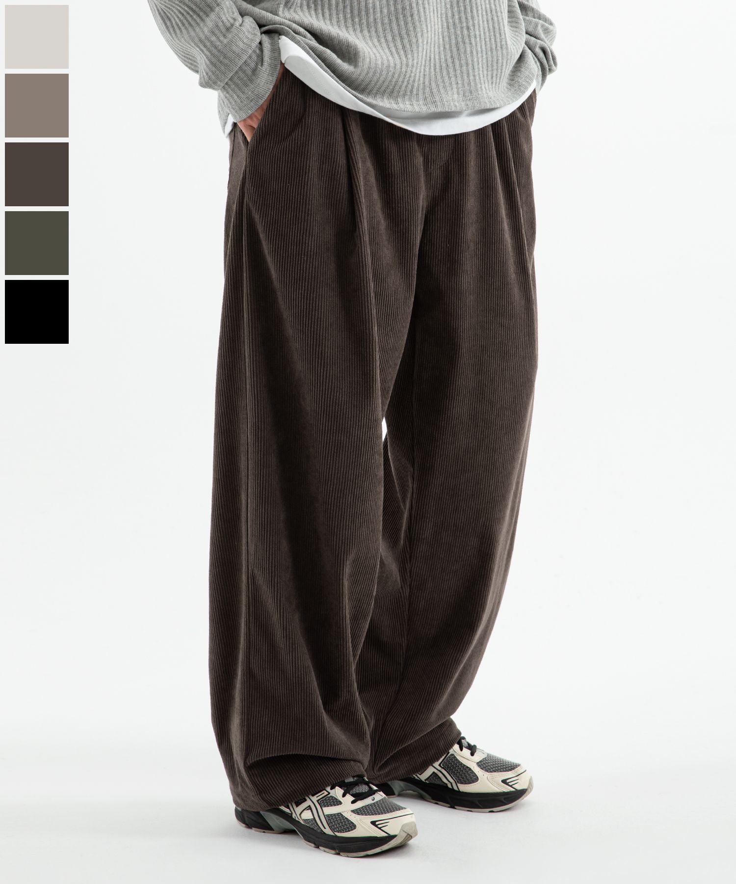 MUSINSA | BRENSON (Renew Ver.) Corduroy one-tuck wide