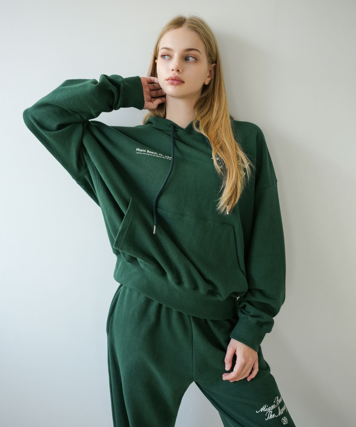 콘치웨어(CONCHWEAR) Miami 스웻 후드 (그린)