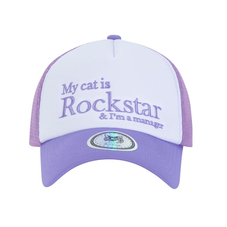 Rockstar cat Mesh cap (Violet)