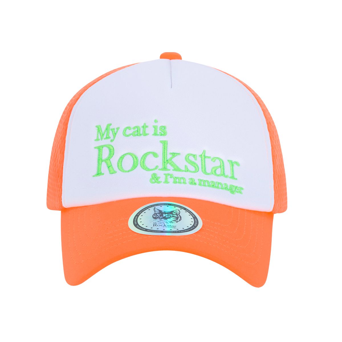 조거쉬(JOEGUSH) Rockstar cat Mesh cap (Orange)