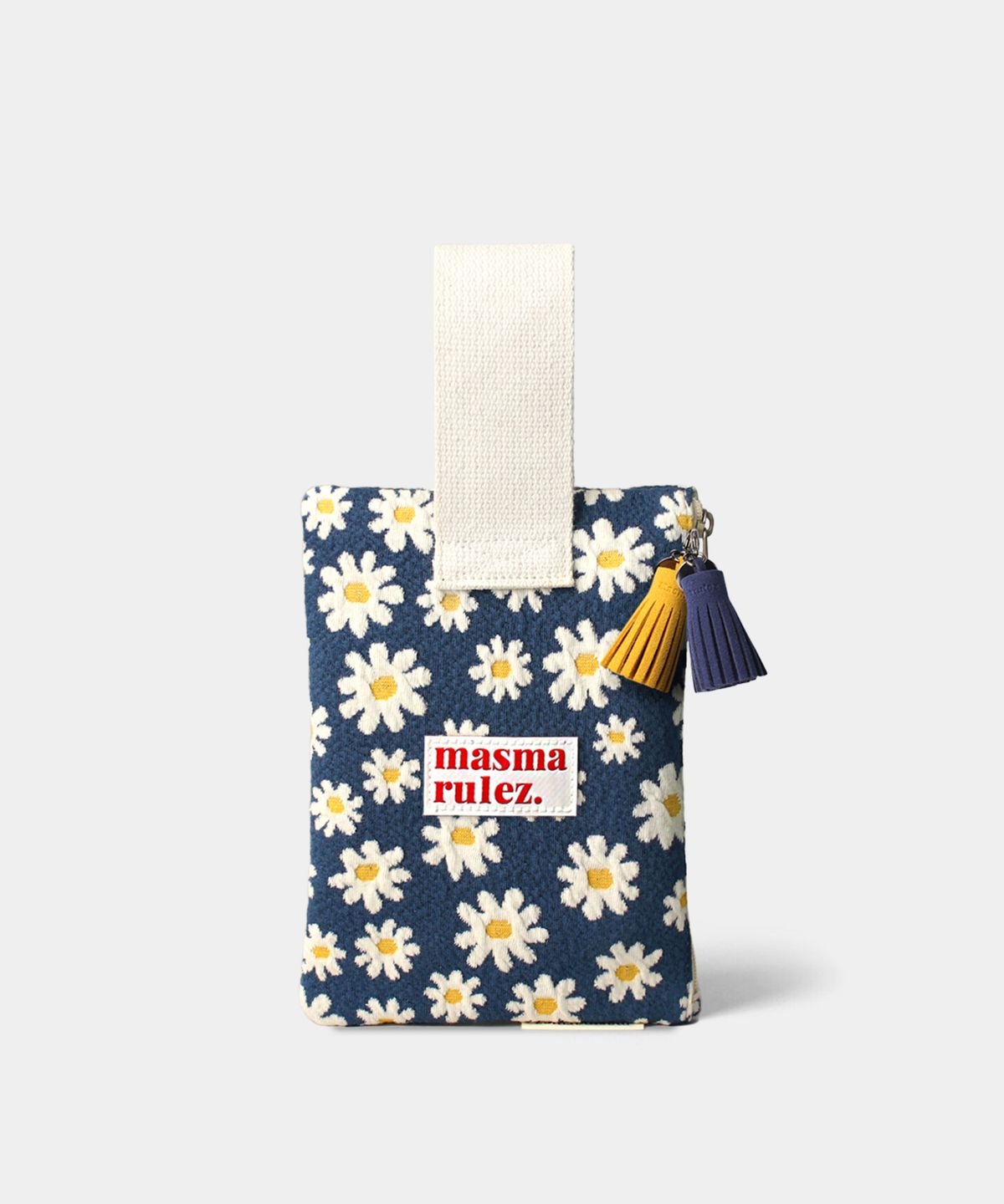 마스마룰즈(MASMARULEZ) Strap pouch _ 니트 데이지 네이비