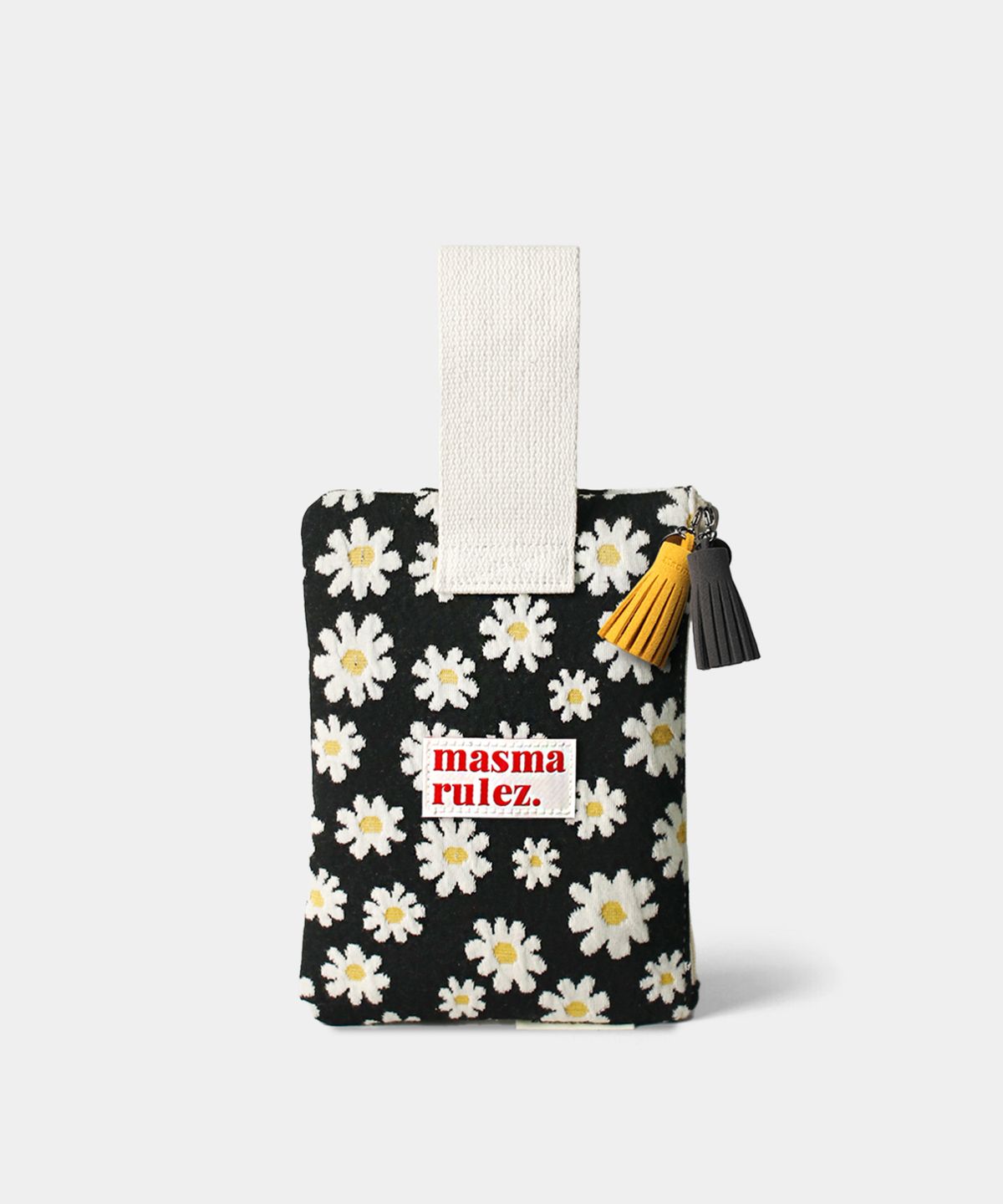 마스마룰즈(MASMARULEZ) Strap pouch _ 니트 데이지 블랙