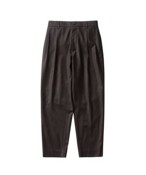 소호 와이드 테이퍼드 핏 이지 팬츠 울 다크브라운