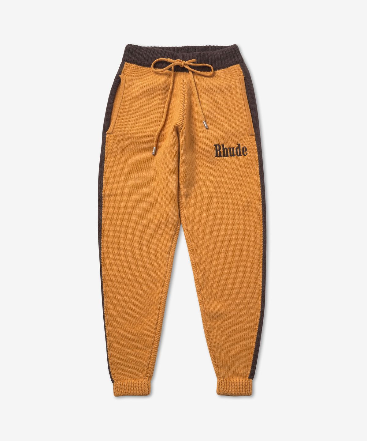 루드(RHUDE) 니트 트랙 팬츠 - 옐로우:블랙 / RHFW22PA241739810981