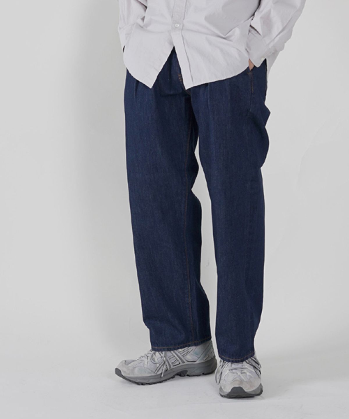 프레스톤즈(PRESTONS) One Tuck Wide  Denim-Dark Blue (pt 1030 DB)