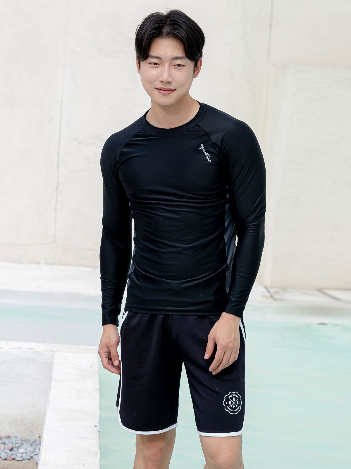 아쿠아티카(AQUATICA) 남성 래쉬가드 AQAMAH 상의+트렁크반바지
