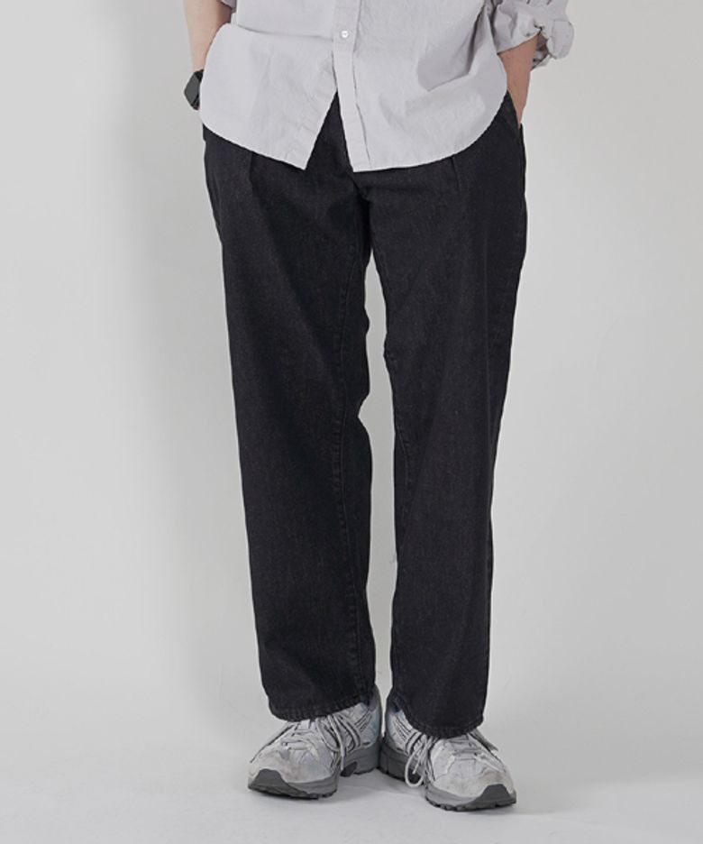One Tuck Wide  Denim-Washed Black (pt 1030 BK)