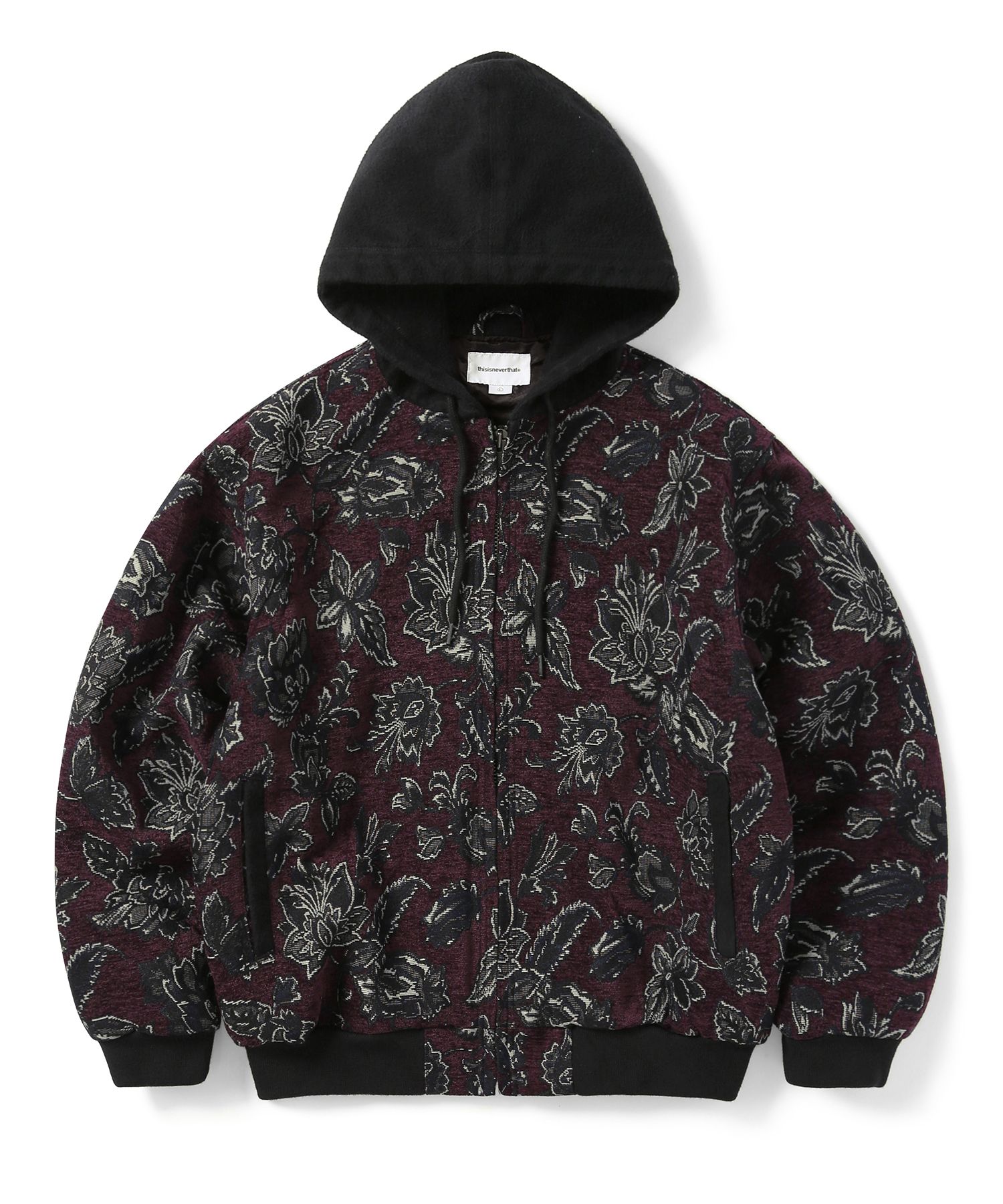 MUSINSA公式 | thisisneverthat Floral Work Jacket Burgundy