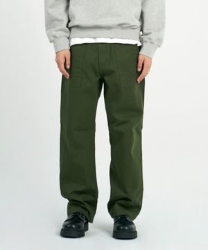 DEN1962 fatigue cotton pants wide fit (khaki)