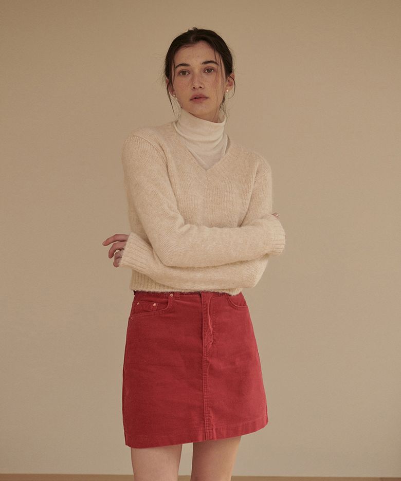 [SKIRT] Blur Skirt Wine