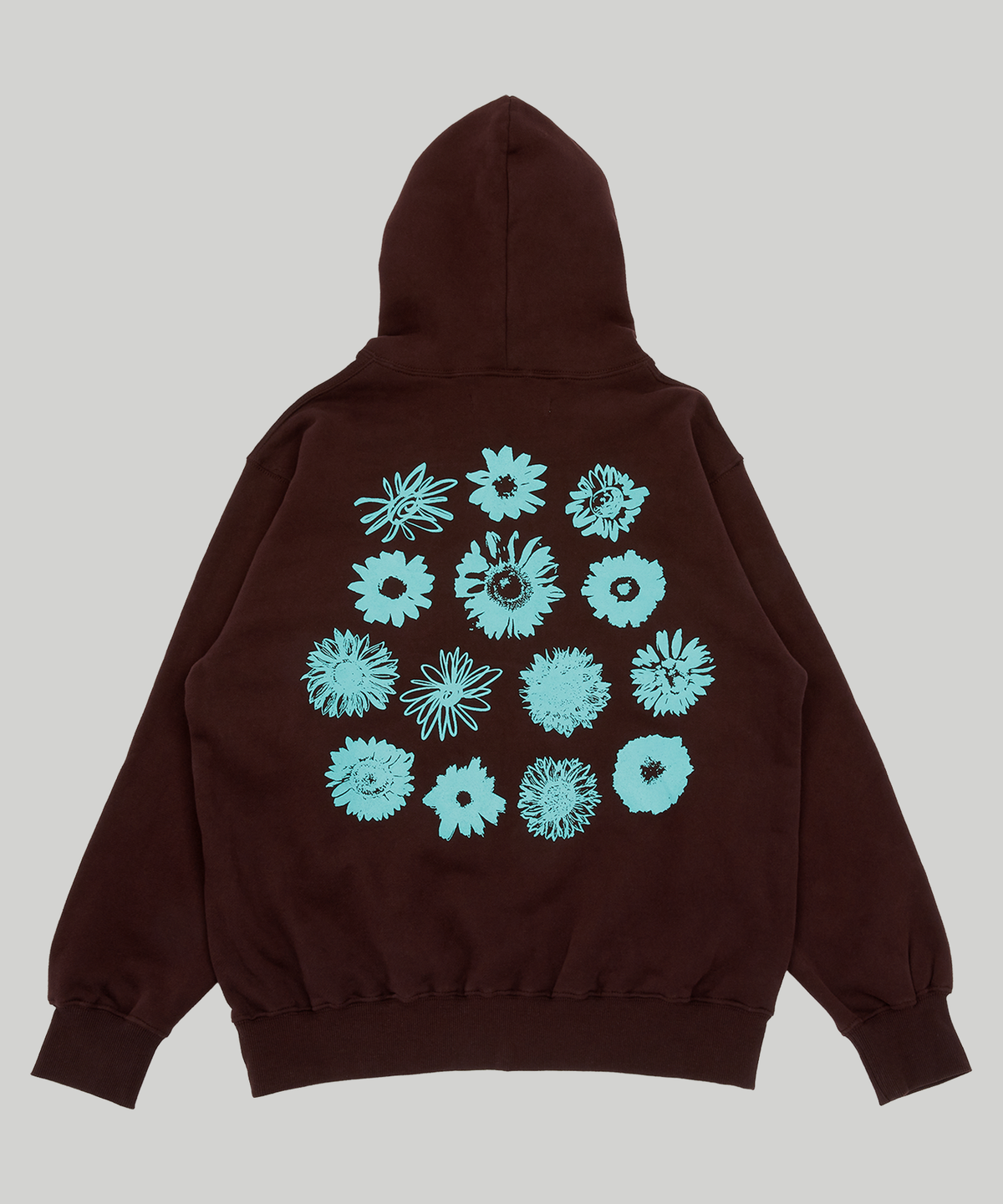 미디엄스(MEDIUMS) Sunflowers Hoodie - Maroon (해바라기 후드티)