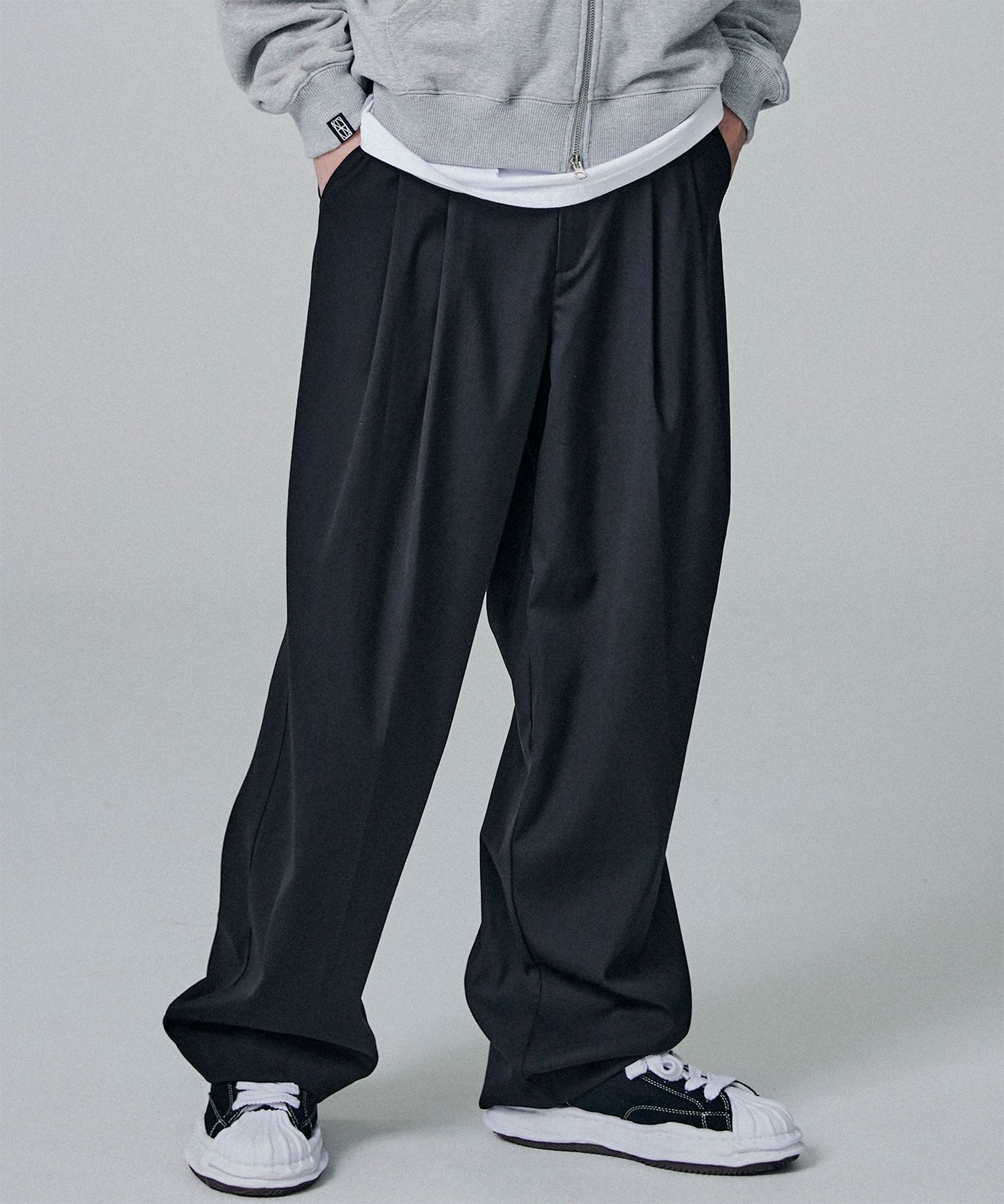 デニム・ジーパン NOT4NERD TR Two Tuck Wide Pants Black PT063BK MUSINSA | NOT4NERD Two Tuck Wide Denim Pants - Black