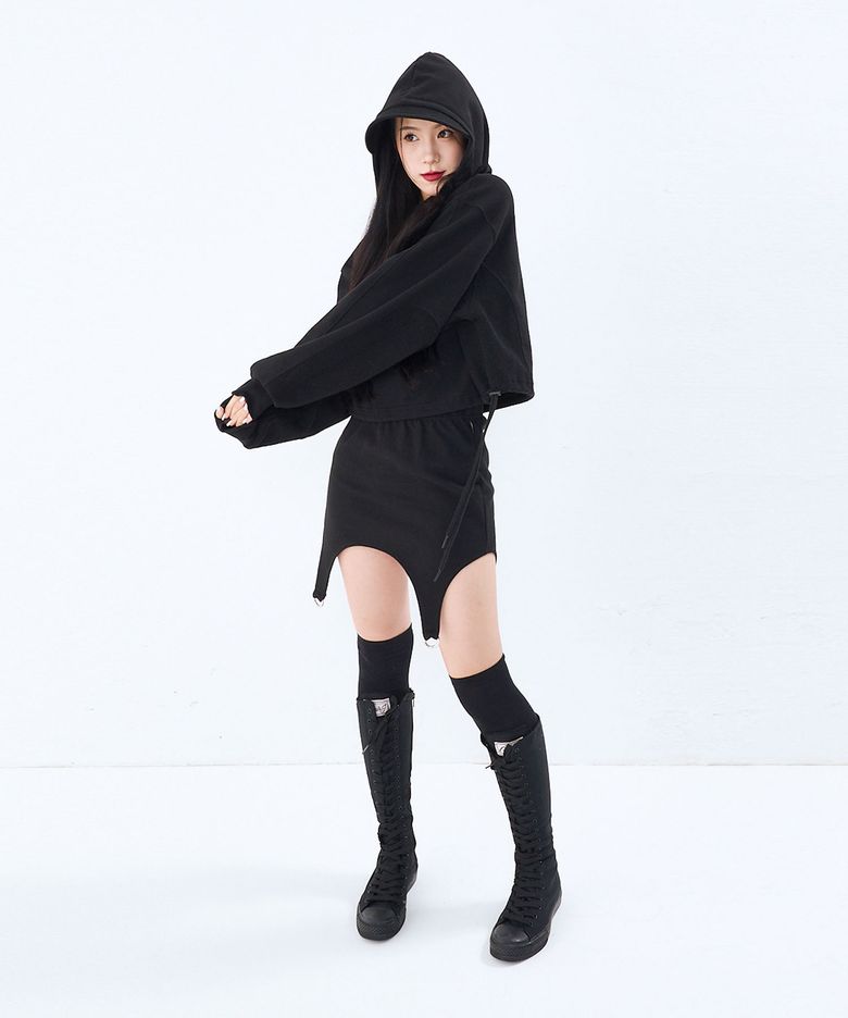 투웨이 리버스 스커트 블랙