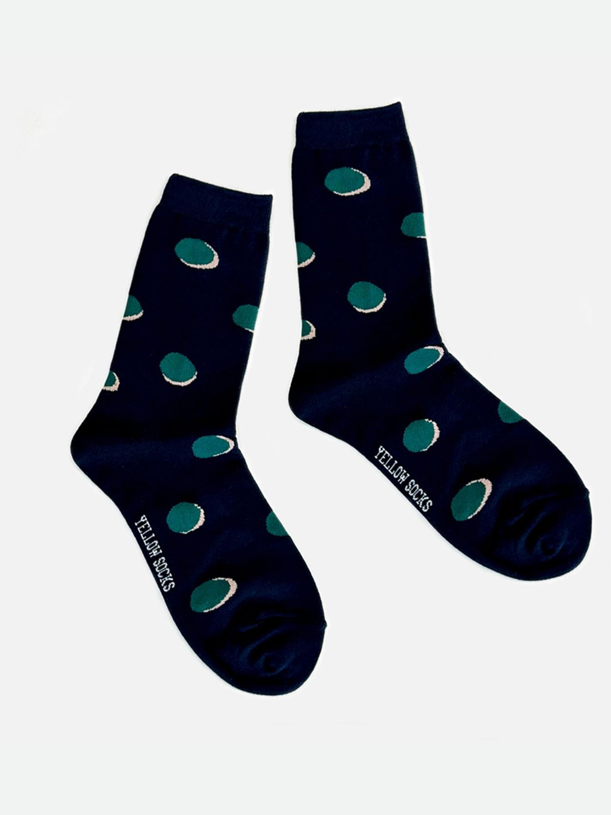 옐로우삭스(YELLOWSOCKS) 빈티지 도트 네이비