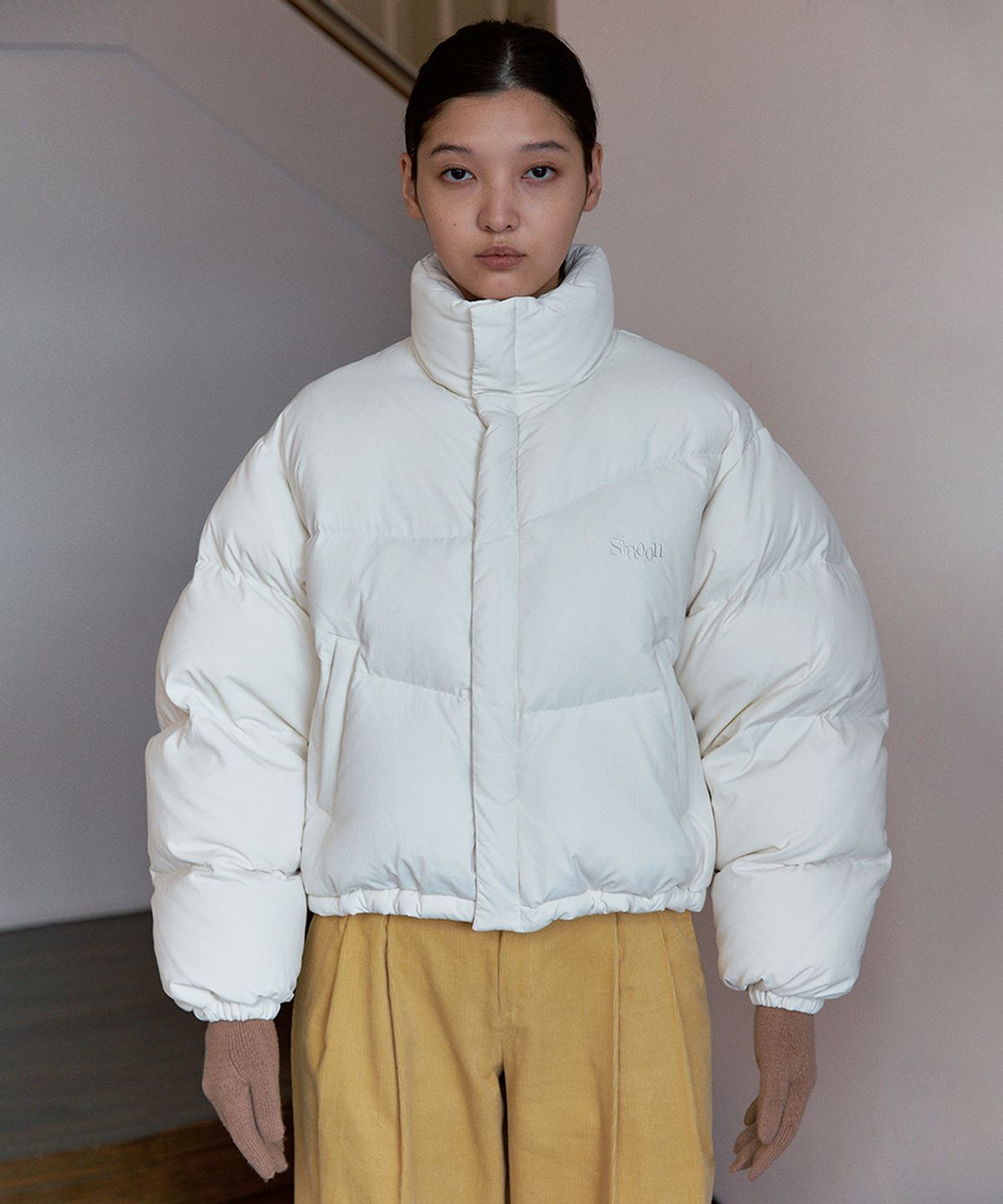 시눈(SINOON) PUFFER JACKET (IVORY)