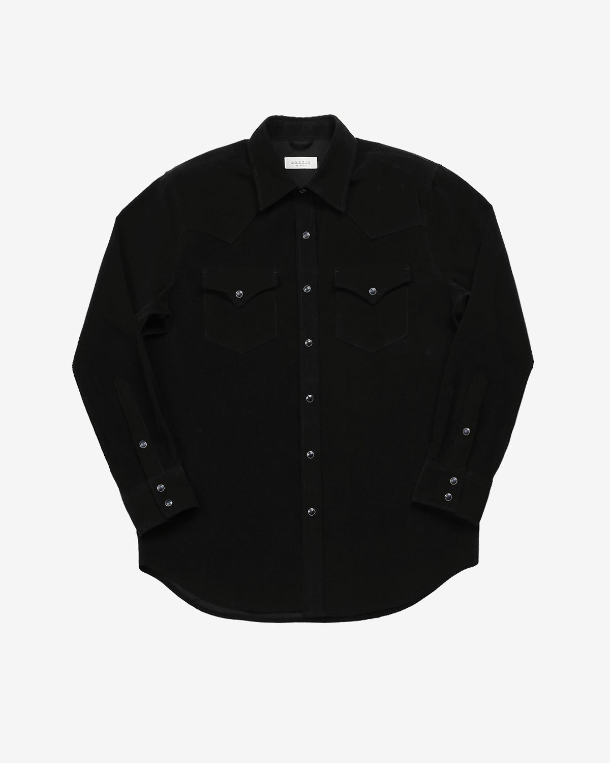 솔티(SORTIE) 035 Corduroy Western Shirts (Black)