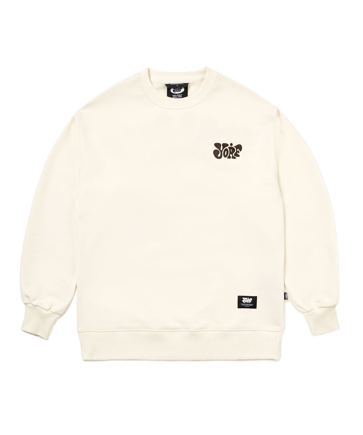 욜프(YORF) 22 A/W PLAYER SWEAT CREWNECK IVORY