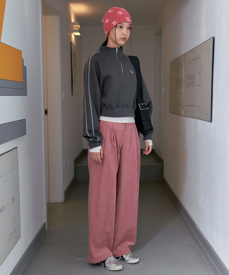 CORDUROY WIDE PANTS (VINTAGE PINK)