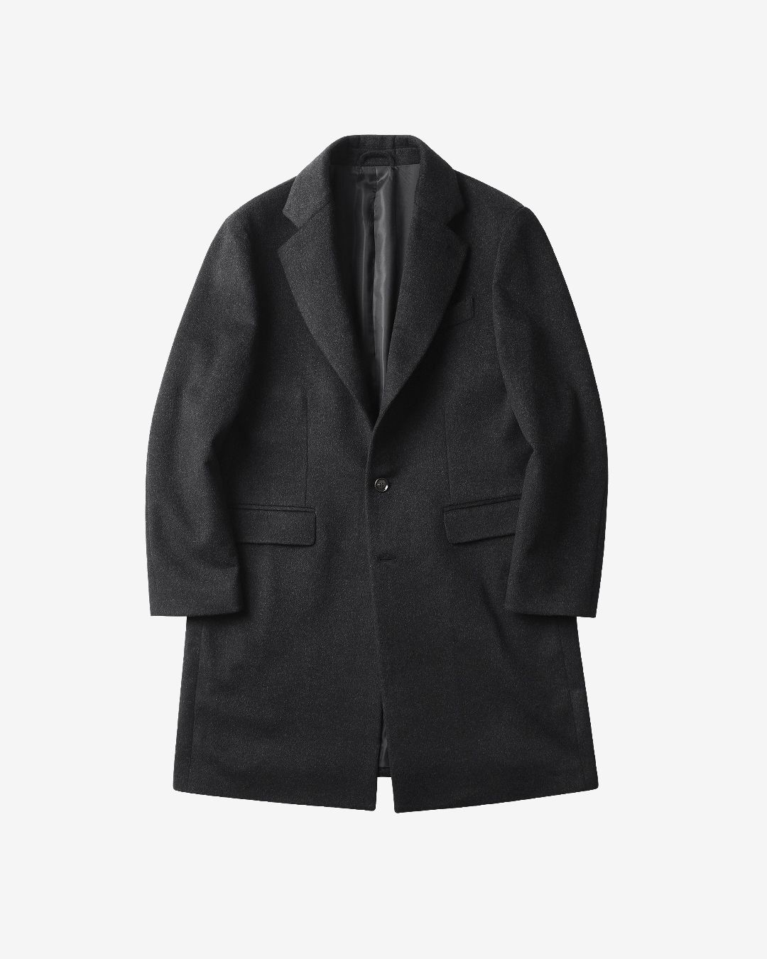 【90's】Wool Maxi Chester Coat / Dark Gray Chester Coat MUSINSA SORTIE Wool Single Chester Coat (Dark Gray)