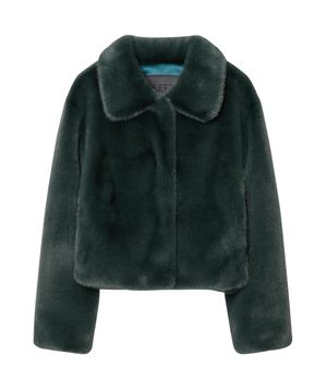 페이크 퍼 크롭 자켓 [그린]