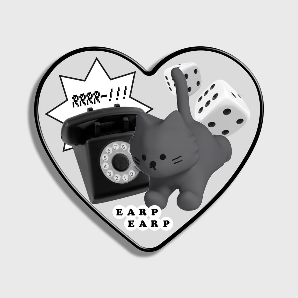 어프어프(EARPEARP) DICE CHICHI-GREY(하트톡)