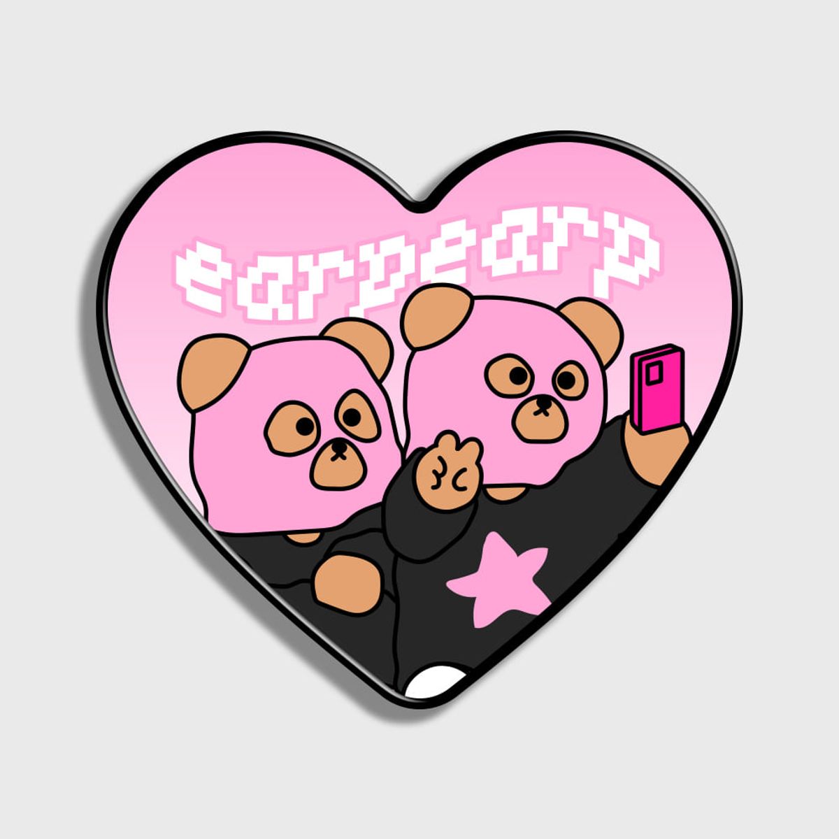 어프어프(EARPEARP) PAINTING SELFIE TOGETHER-PINK(하트톡)