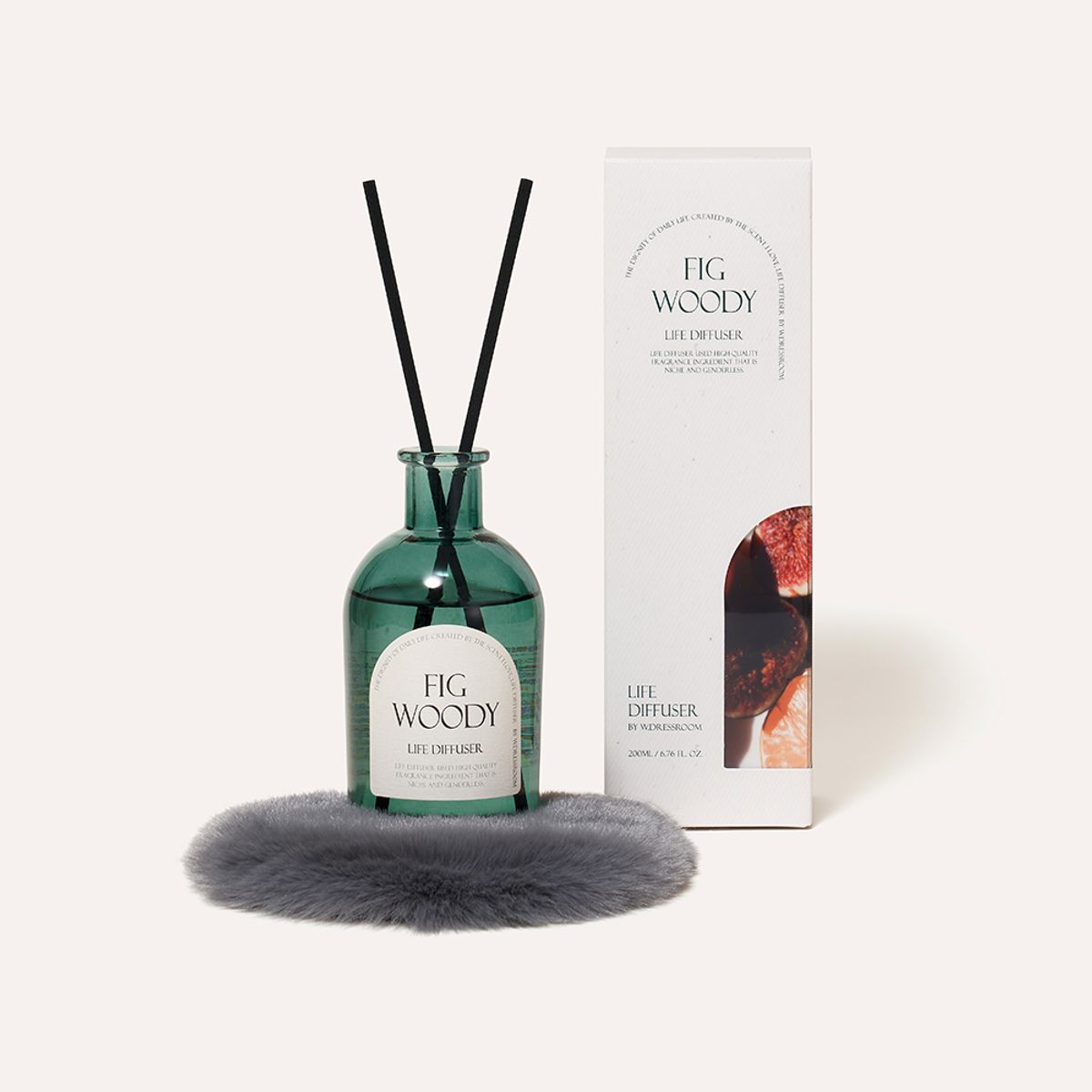 더블유드레스룸(W.DRESSROOM) 라이프 디퓨저 200ml(리뉴얼) + 퍼 코스터(고급 지함 포장)